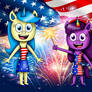 Blitz and Rosette Fourth of July