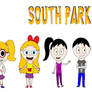 5 cartoon girls and a boy joins South Park