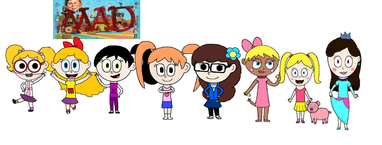 8 cartoon cartoon girls in MAD