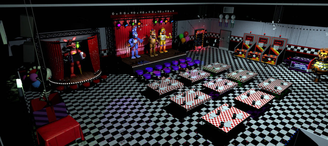 FNAF HW2/FFPS map (Scott styled) (Daytime) by FnafBlenderUmaps on ...