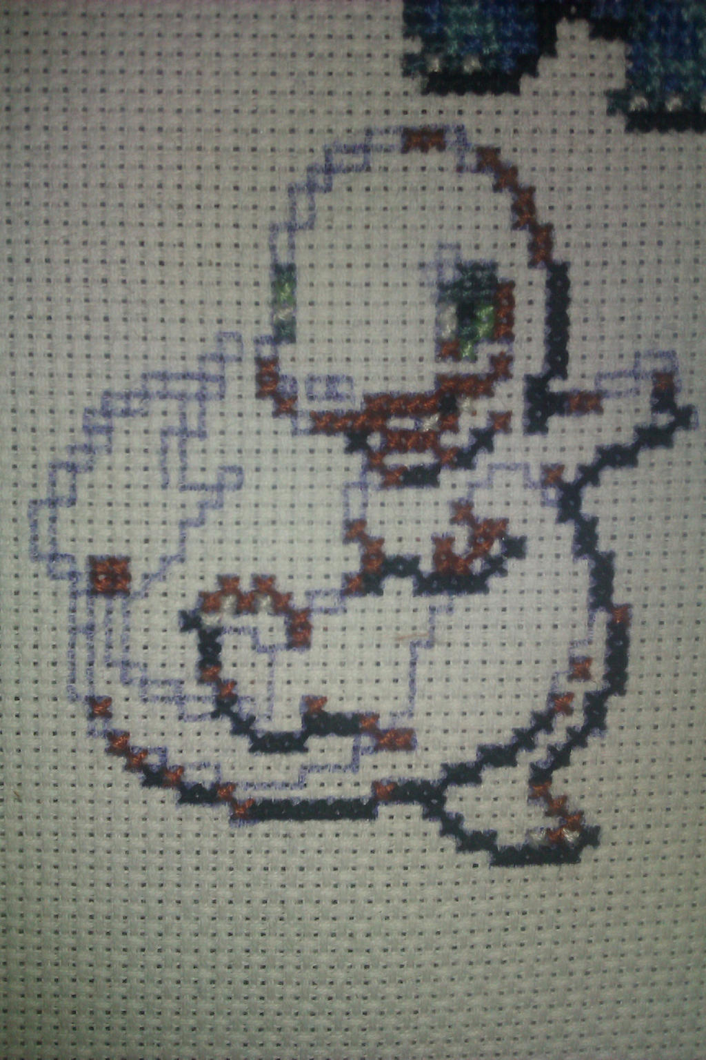 Charmander Cross Stitch WIP 2