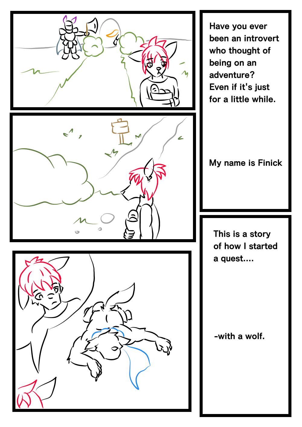 The Adventure begins (A sketch comic)