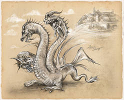 Triple Head Polish Dragon
