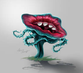 Concept art animal mouth flower