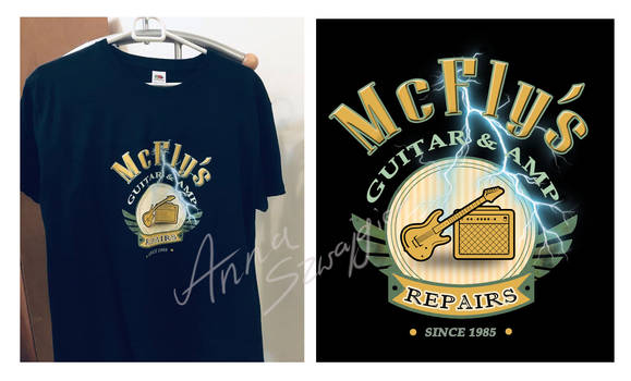 Mc Fly's Guitar And Amp Repairs -t-shirt