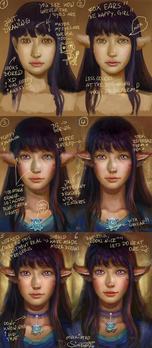 Fox ears girl - Step by step by Maximko on DeviantArt
