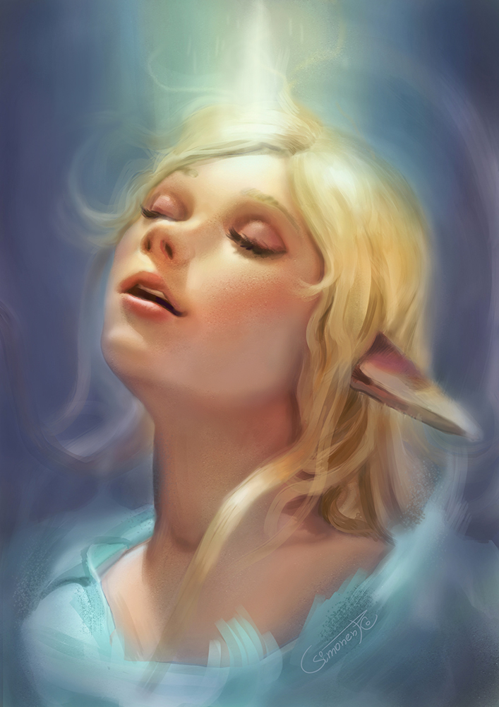 Unicorn Light Elfgirl by Maximko