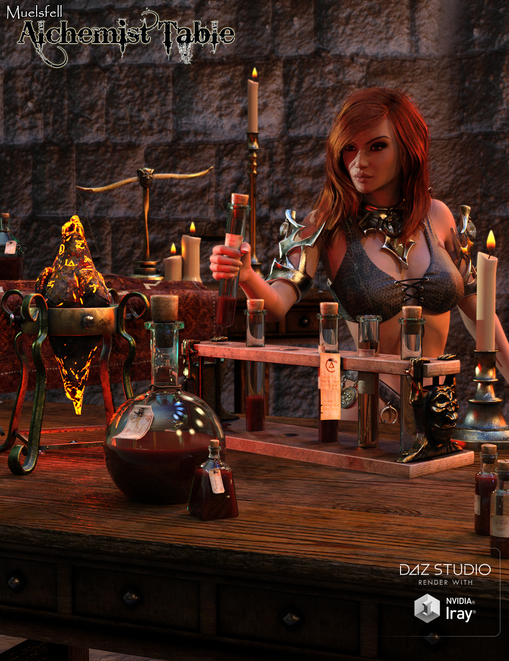 Daz 3D Muelsfell Alchemist Table