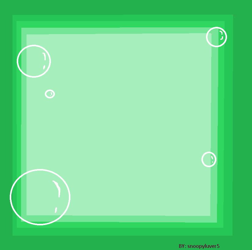 green bubble frame