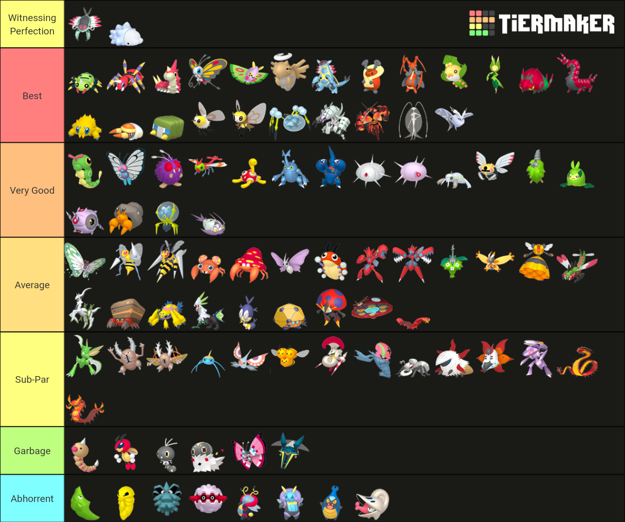 Bug Type Pokemon List