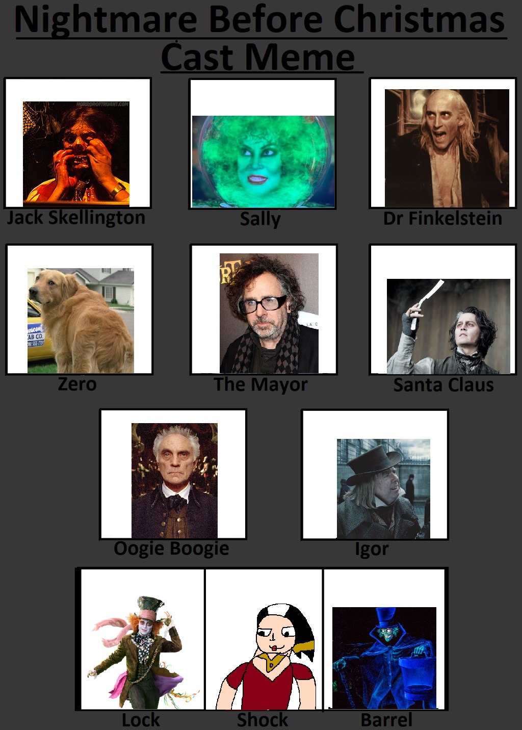 The New Nightmare Before Christmas cast by QueenOfBurtonia1999 on