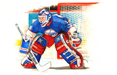 Goalie Bob - Watercolor Illustration