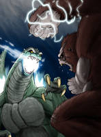 Kong vs Godzilla - by GSamurai
