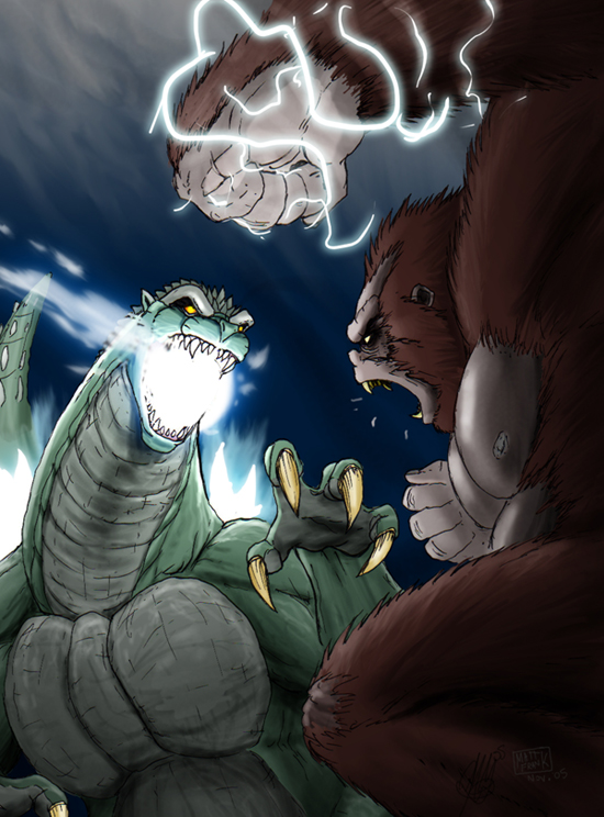 Kong vs Godzilla - by GSamurai