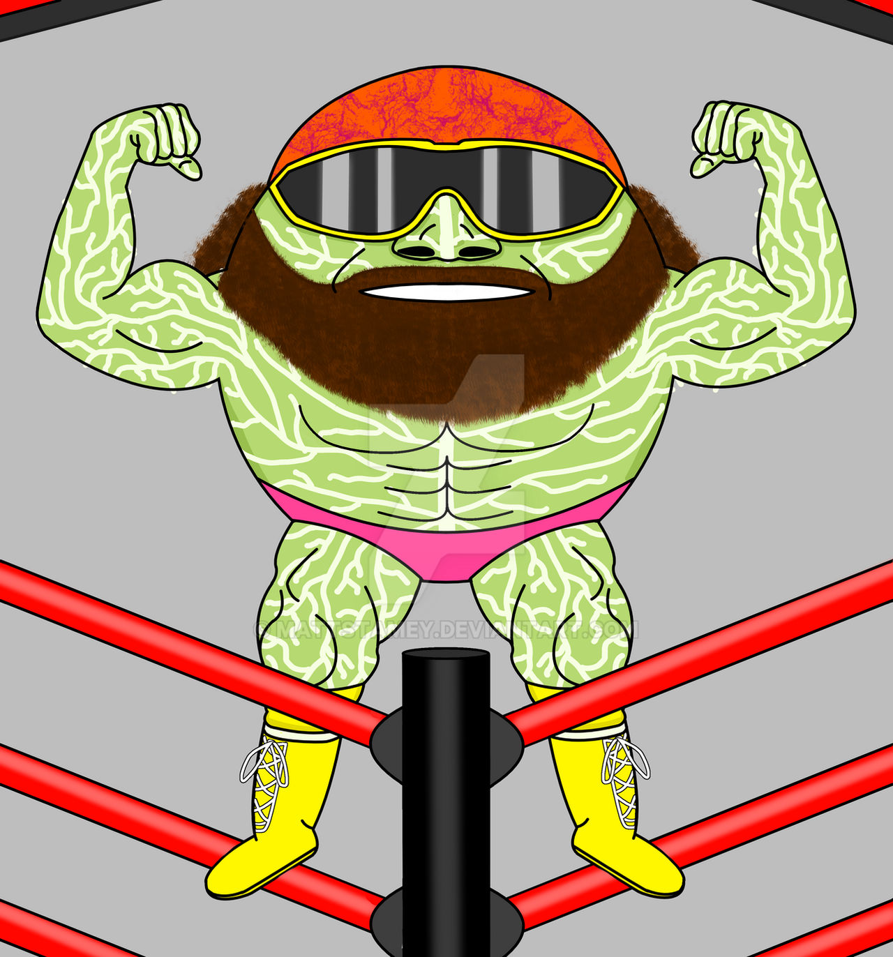 Mach Man Randy Cabbage Macho Man Randy Cabbage by MattStamey on DeviantArt