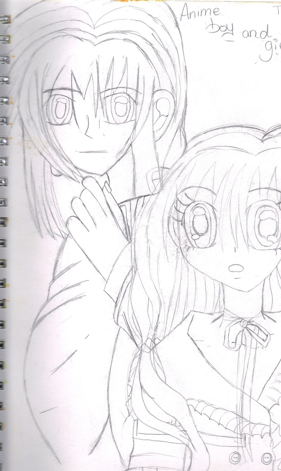 Anime Boy And Girl Sketch By Princessjulia10 On Deviantart