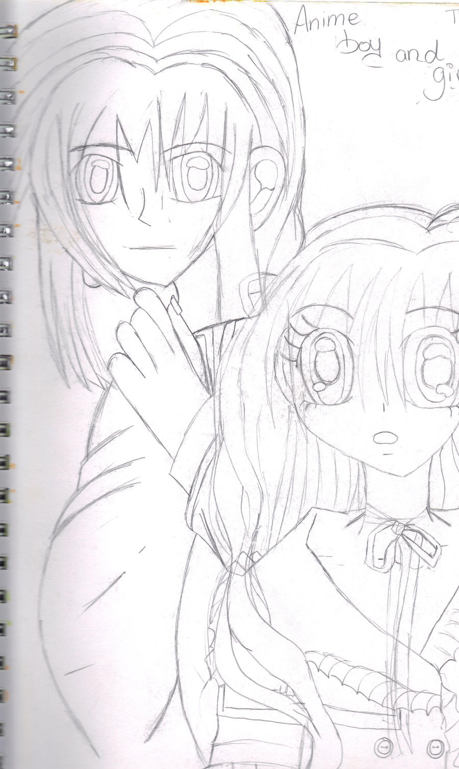 Anime Boy And Girl Sketch By Princessjulia10 On Deviantart Anime Boy And Girl Sketch By Princessjulia10 On Deviantart