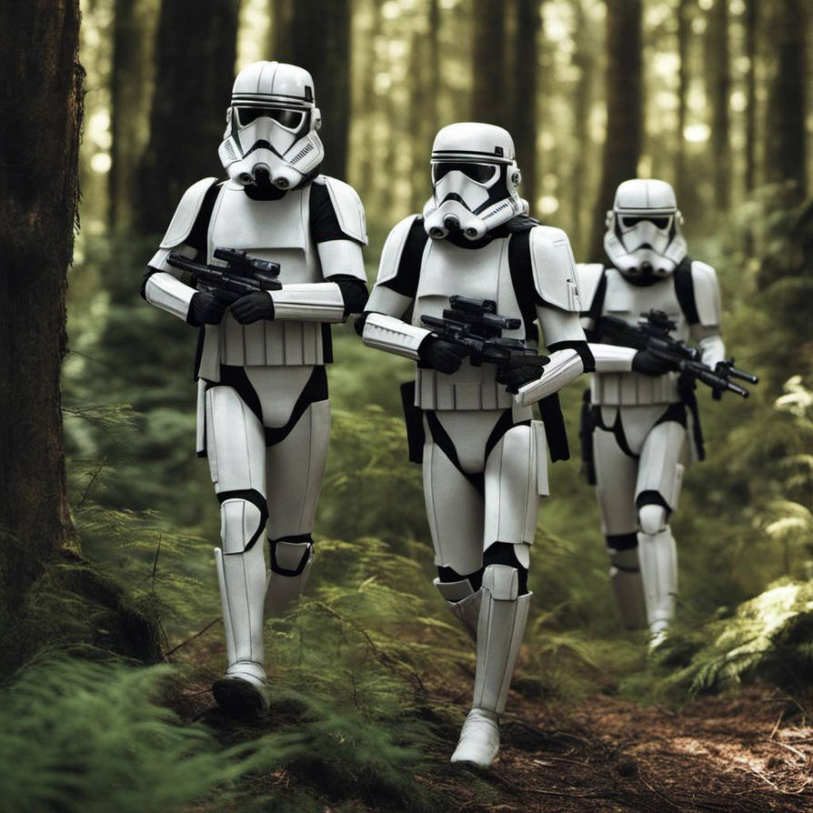Scout troopers in a forest by Agent4isalive on DeviantArt