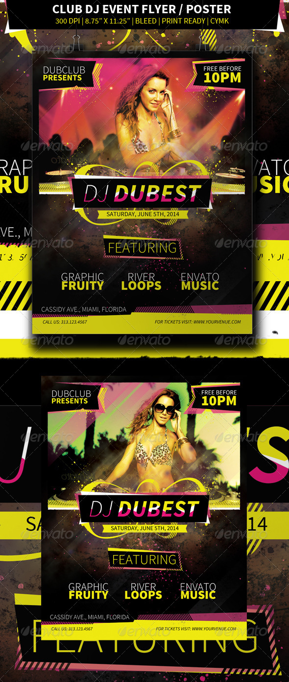 Club Dj Event Flyer / Poster by JamesRuthless