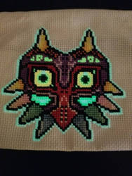 Majora's Mask Cross Stitch Glowing