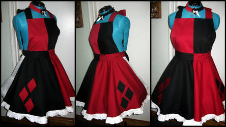 Harley Quinn inspired retro apron