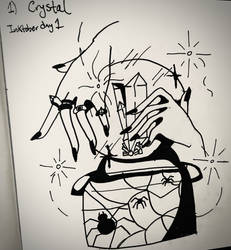 Day 1: Crystal, Inktober 