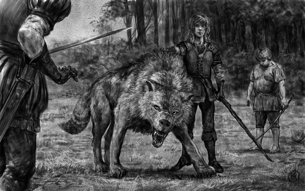 A Song of Ice and Fire - Arya with Nymeria by Chinasky66 on DeviantArt