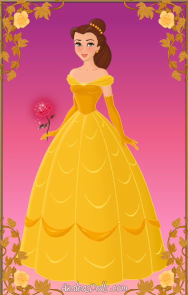 princess belle in yellow dress Princess belle poses