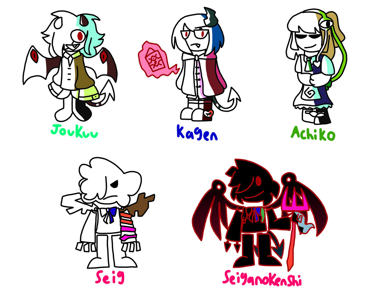 unfinished oc concept designs by FloofyUsagi on DeviantArt