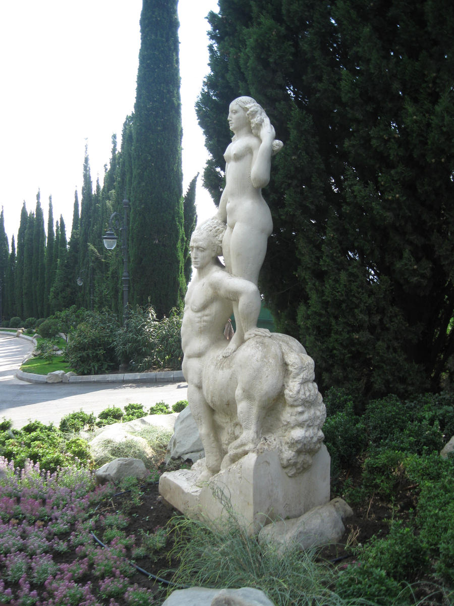 Statue centaur -  Nessus carrying Deianeira