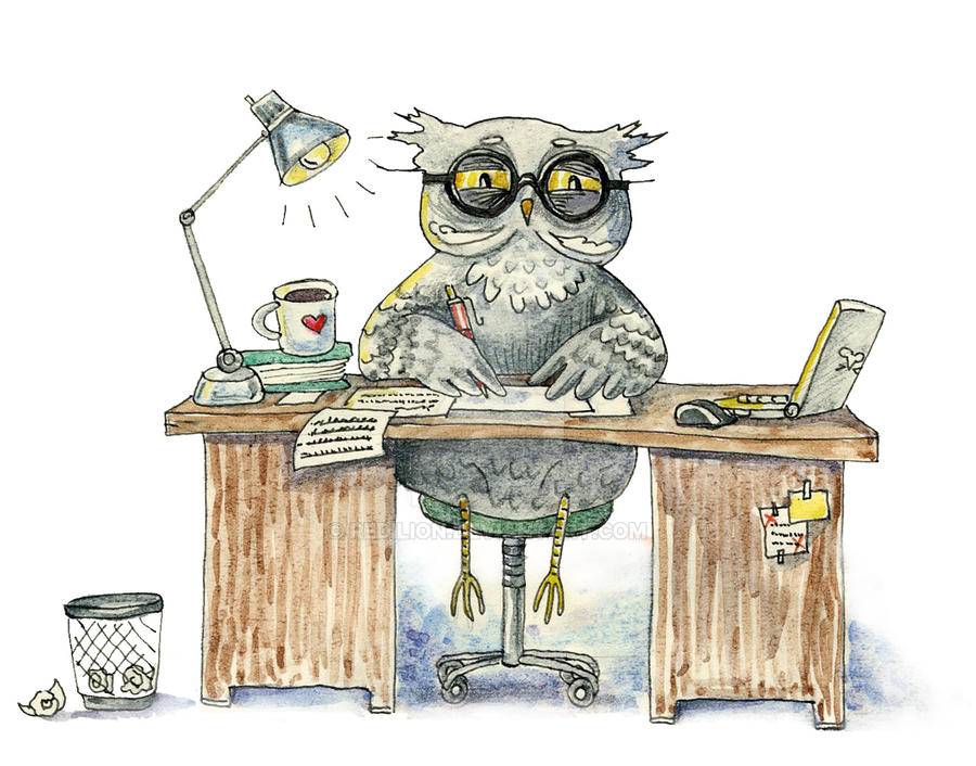 Workaholic Owl