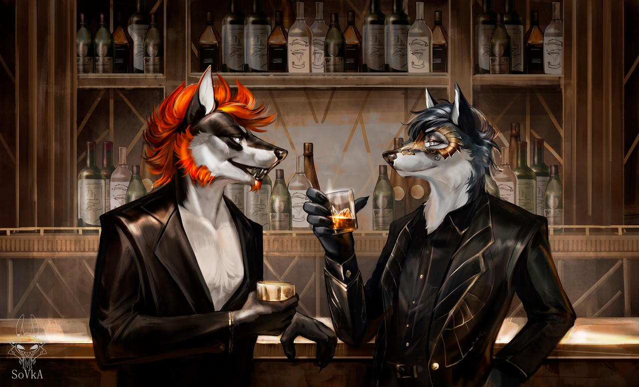 Friends at the bar