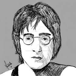 John Lennon Sketch Montebello Digital Art