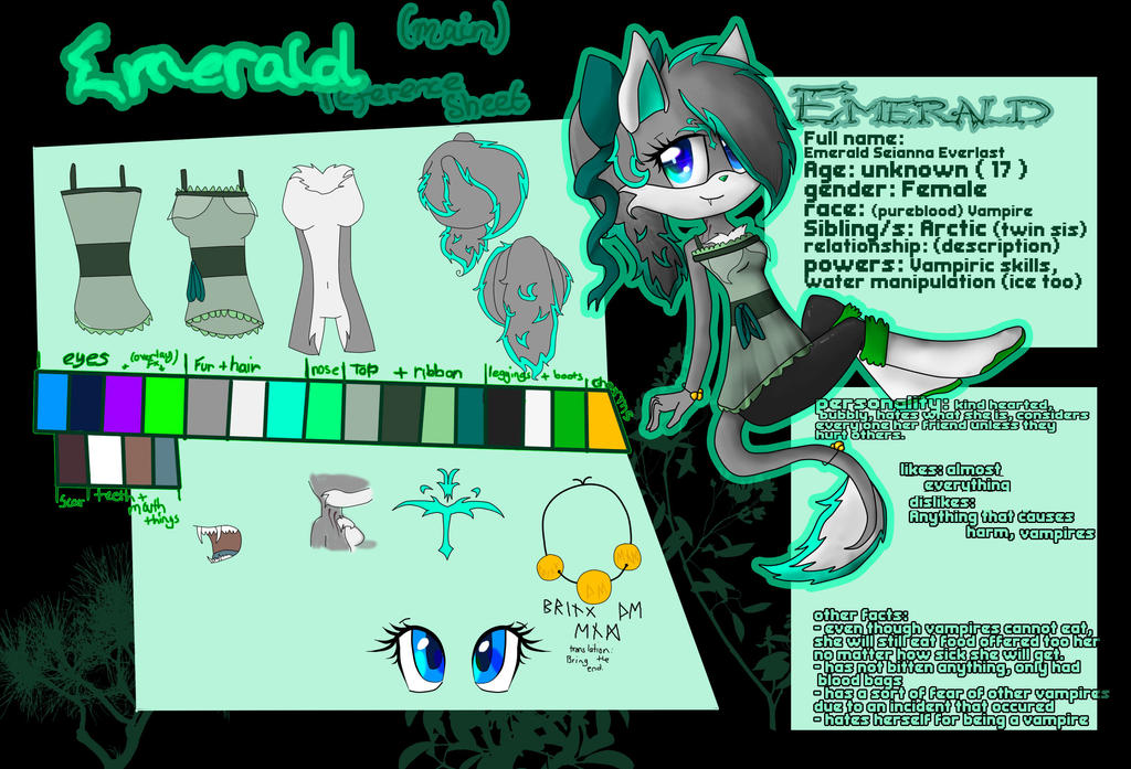 Emerals Reference Drawing Emerald Reference Sheet by SylvellaArt on DeviantArt
