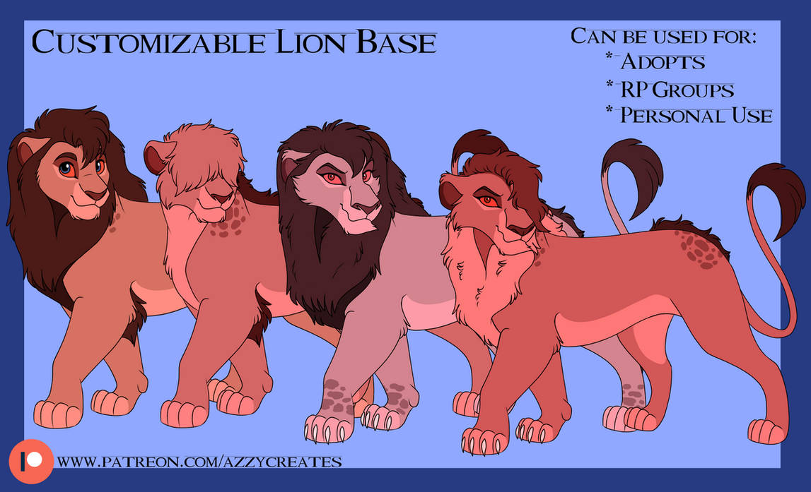 |P2U| Customizable Lion Base -PSD ONLY-