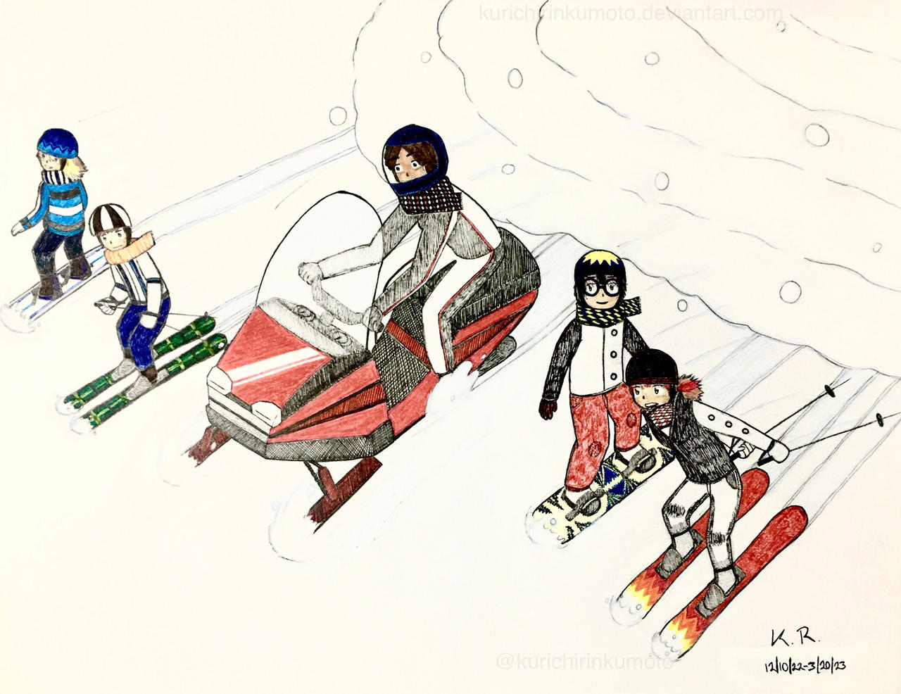 Extreme Group Snow Riding by kurichirinkumoto on DeviantArt
