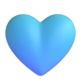 Light blue heart PNG