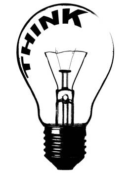 Think Lightbulb Stencil