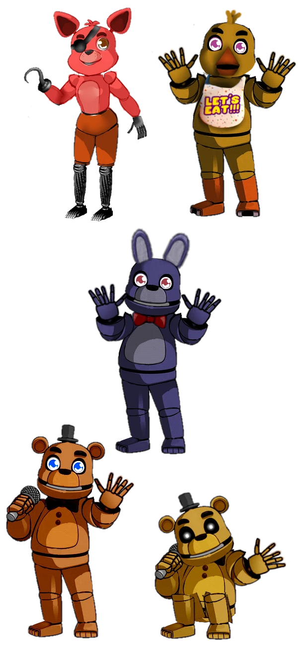 Fnaf1 Animatronics 8-bit by 133alexander on DeviantArt