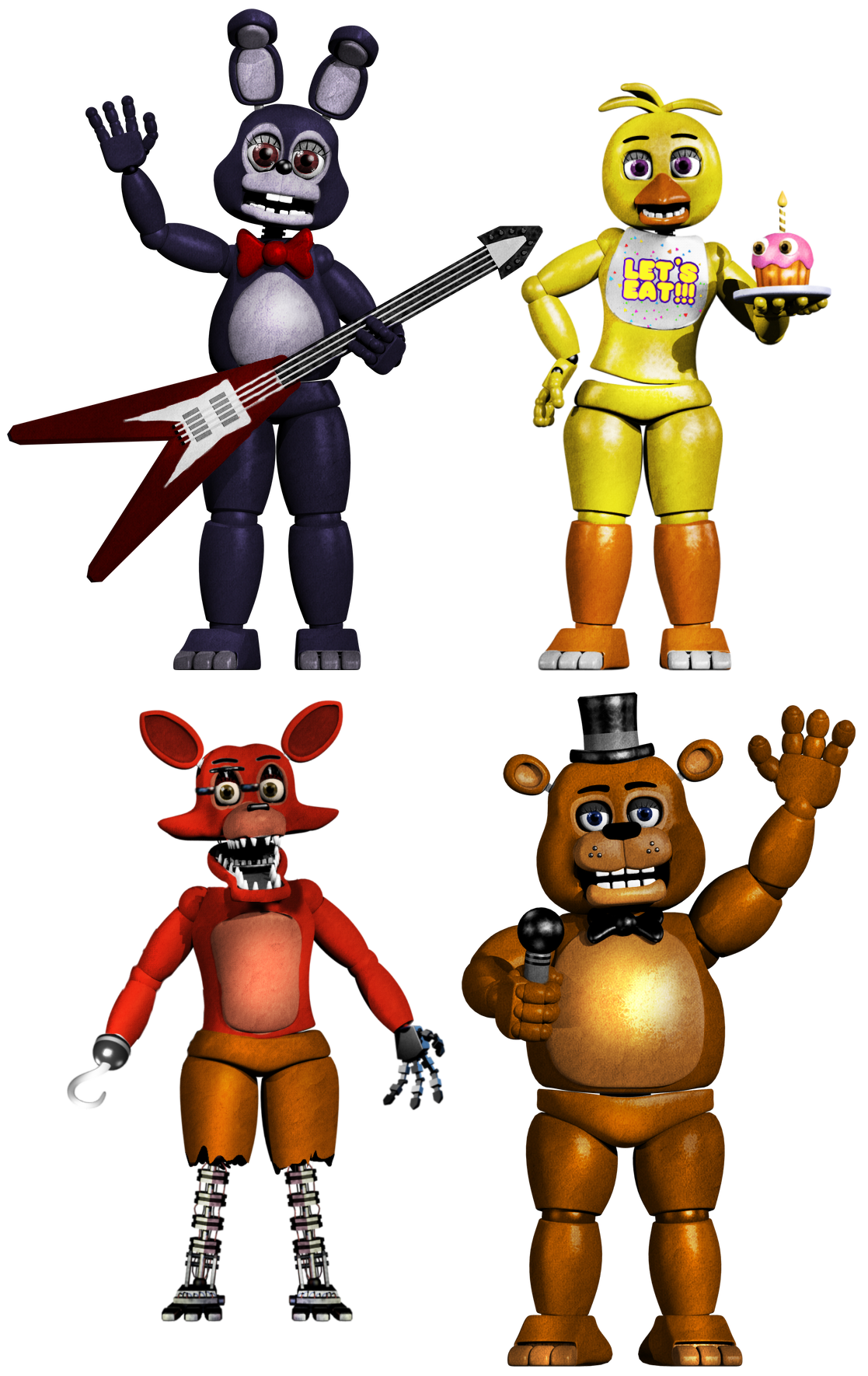 Fnaf 2 figuras toys animatronics. by vini30 on DeviantArt