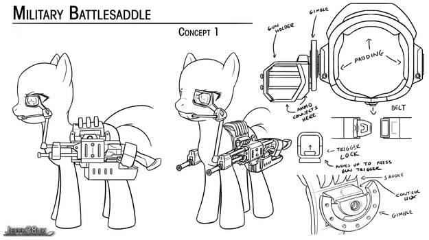 Overmare Studios: Military Battlesaddle P1