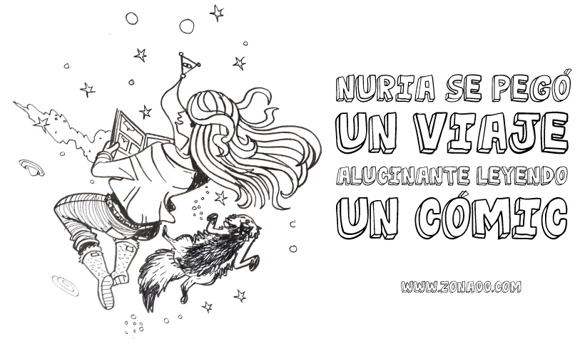 Nuria read comics