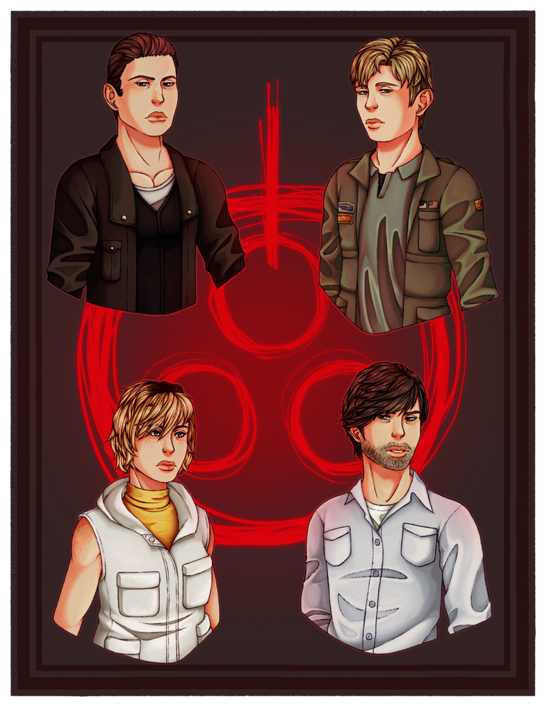 first four SH protagonists by TheSpaceBetweenWords on DeviantArt