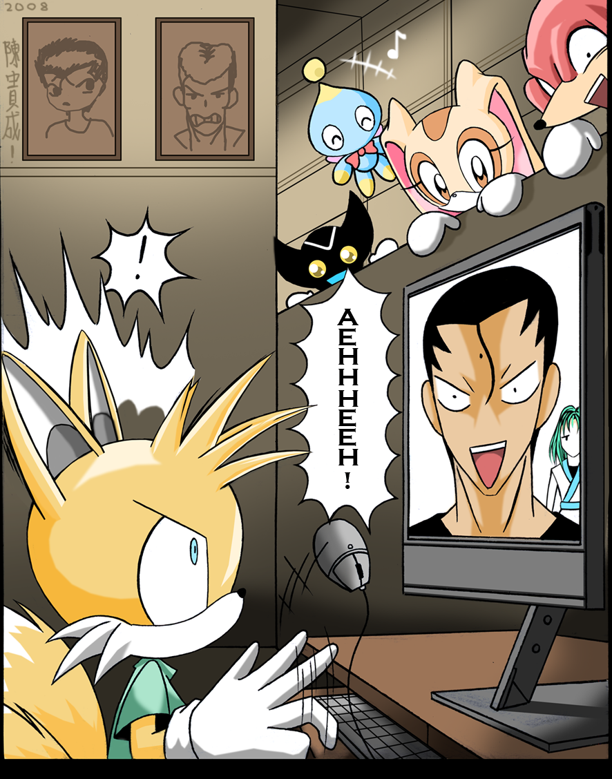 Tails got scared by Screamer