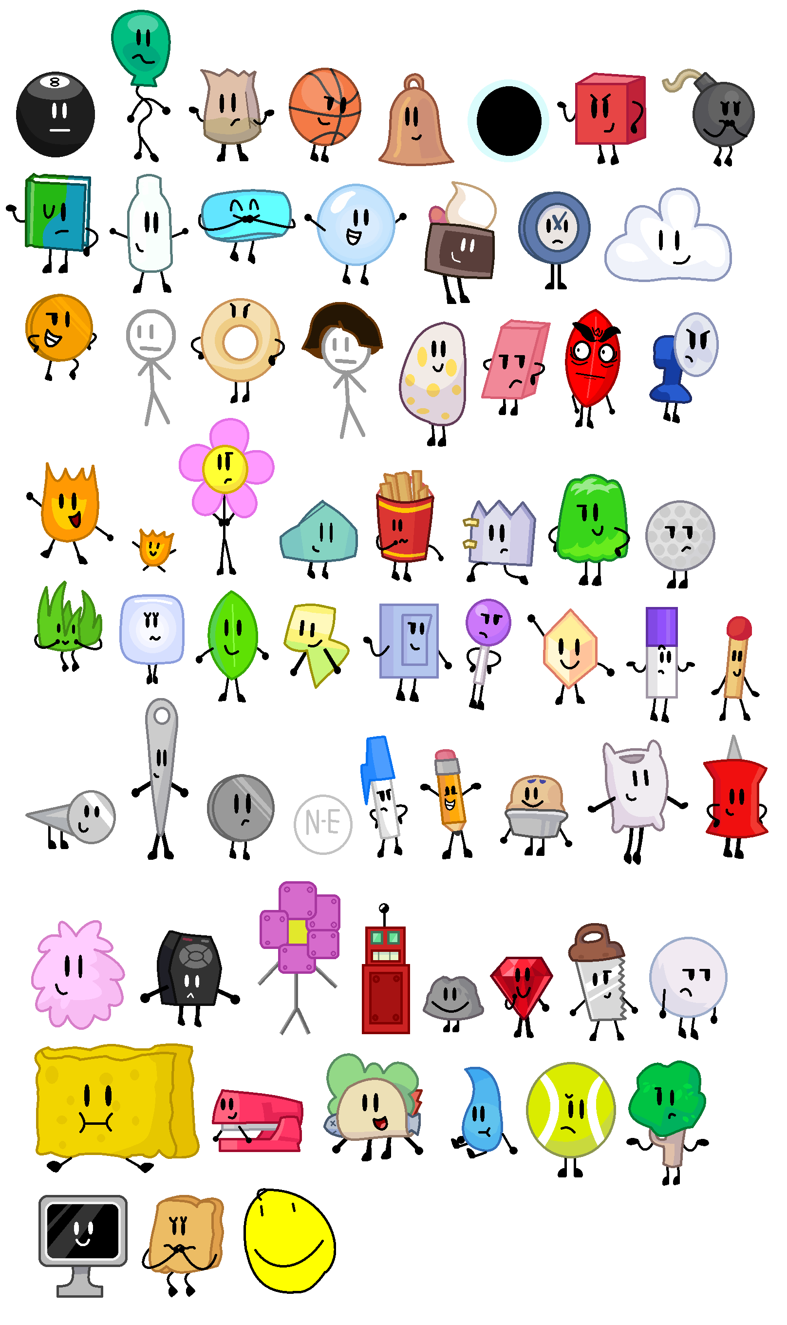 All BFDI Characters SpudBae - Illustrations ART street