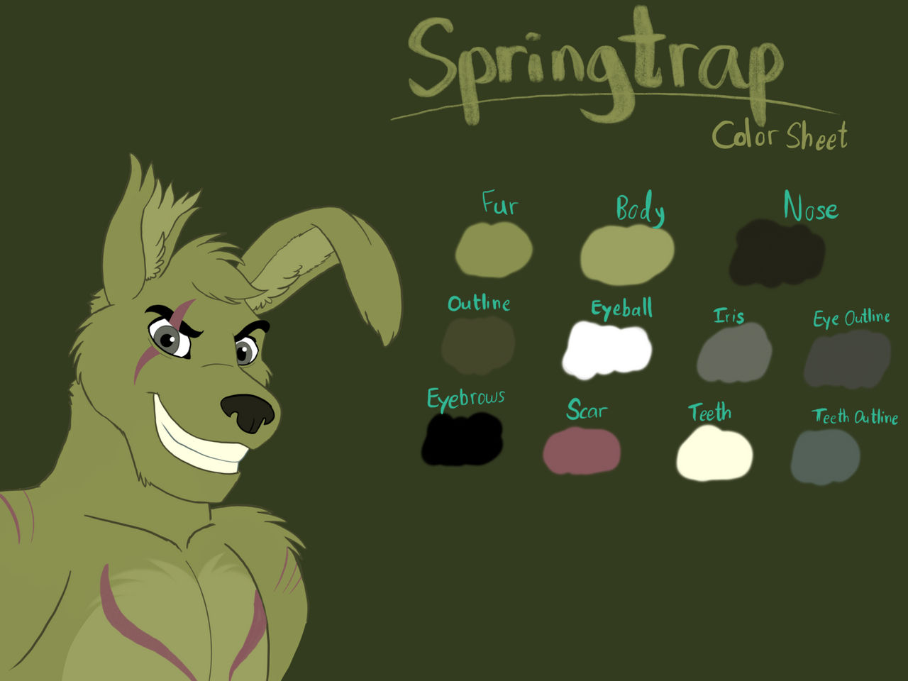 What Color Is Springtrap | Coloring Pages
