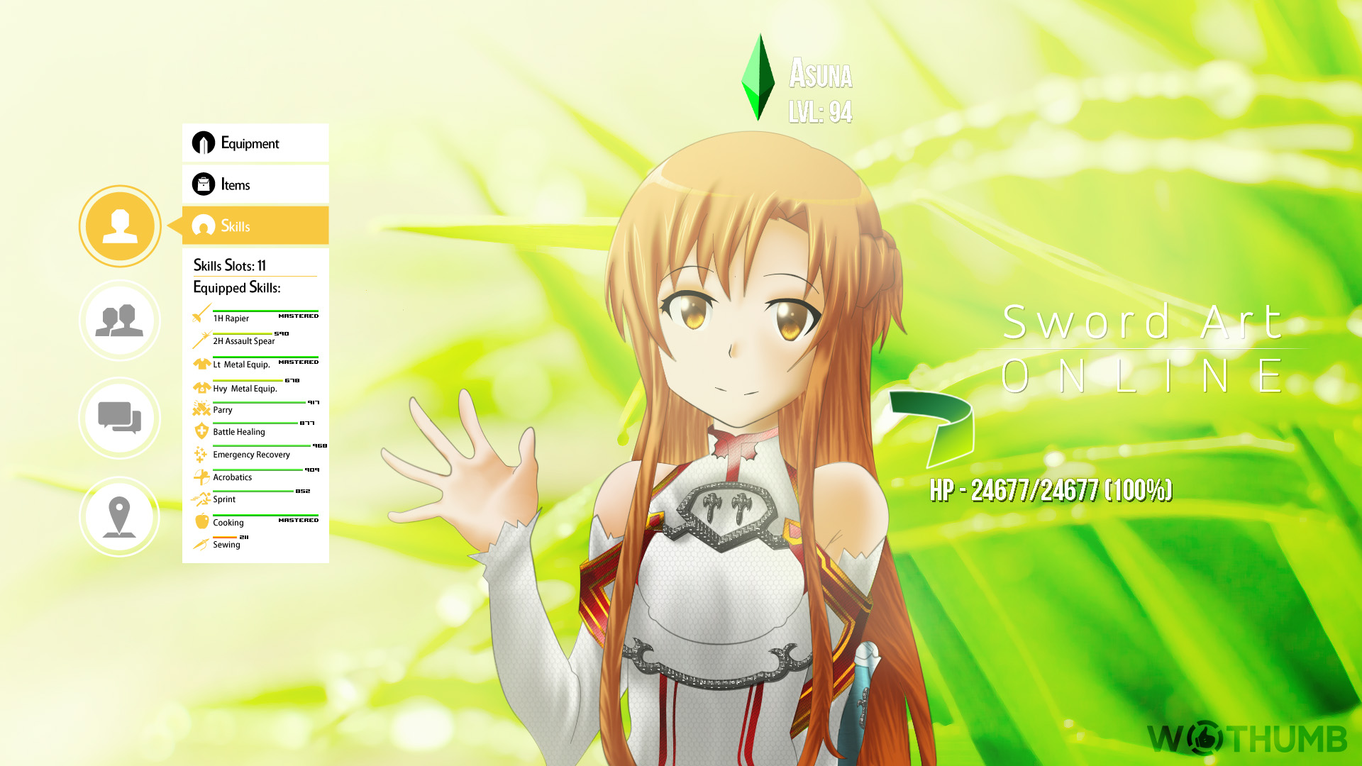 Asuna Sword Art Online Playmat