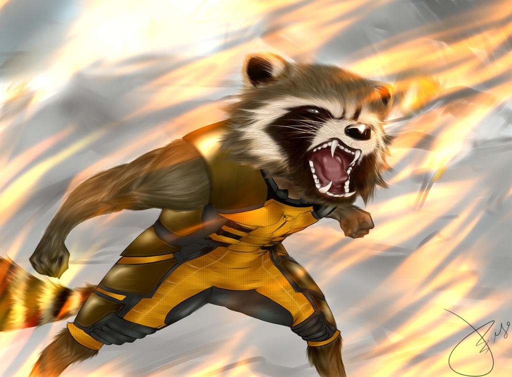 Rocket raccoon by Pegasusarts on DeviantArt