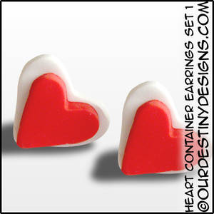 Heart Container Earrings - V2, Full Set