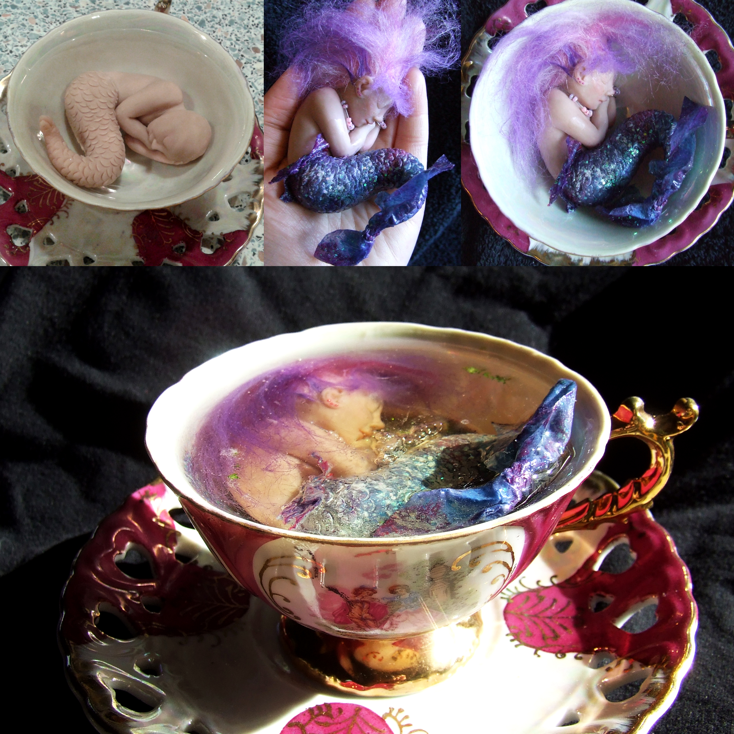 Teacup Mermaid making of